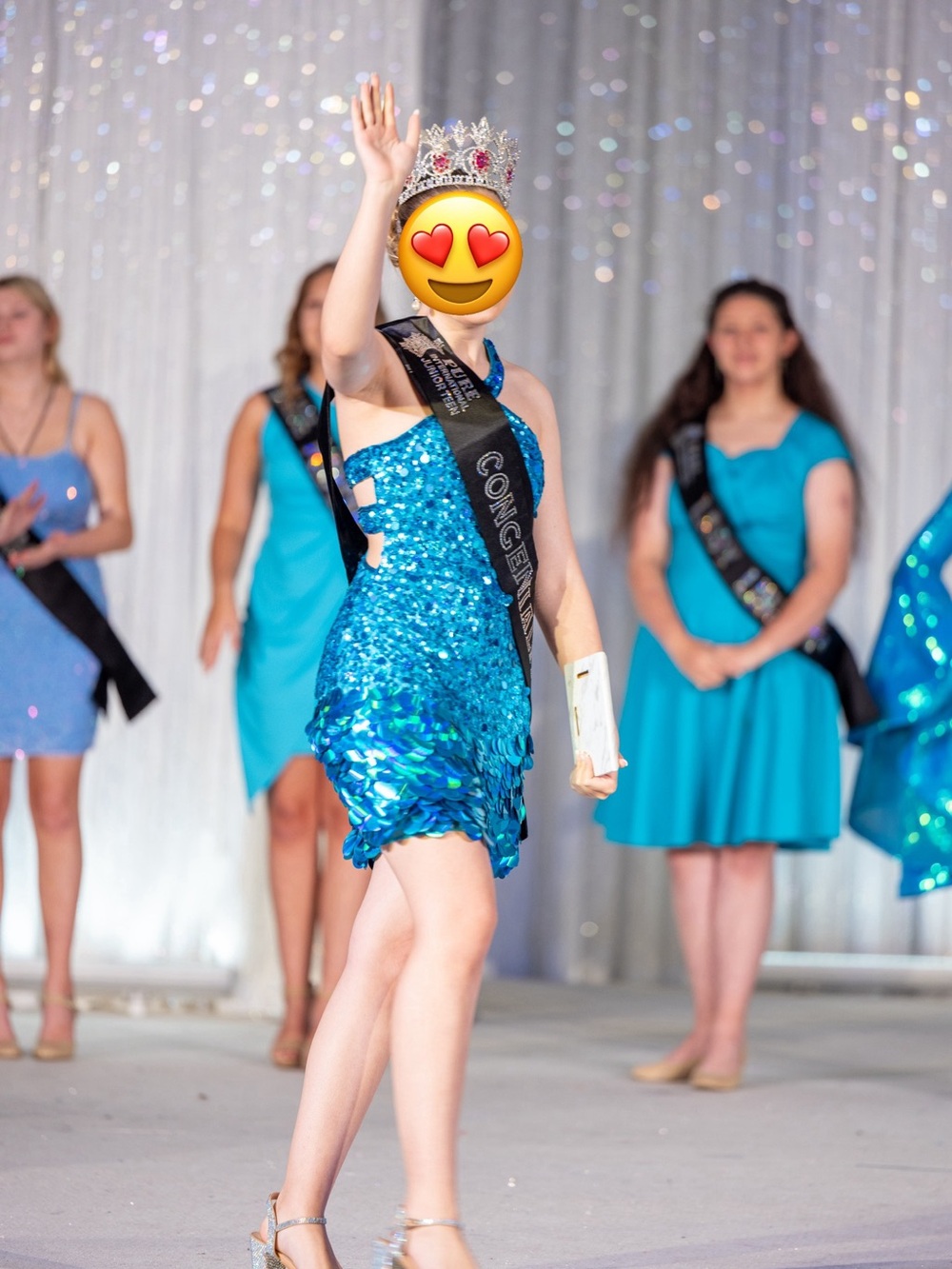 Precious Formals Sparkling Teal Sequin Halter Dress for Women